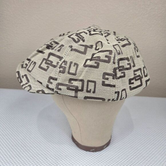 NEW Guess Retro Beige Newsboy Cap Hat G Logo - Picture 2 of 6